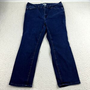 Good American Always Fits Good Legs Women's 14-18 Blue Straight Leg Denim